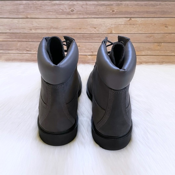 Timberland Men’s Classic 6” Waterproof Dark Grey Boots - Picture 3 of 7